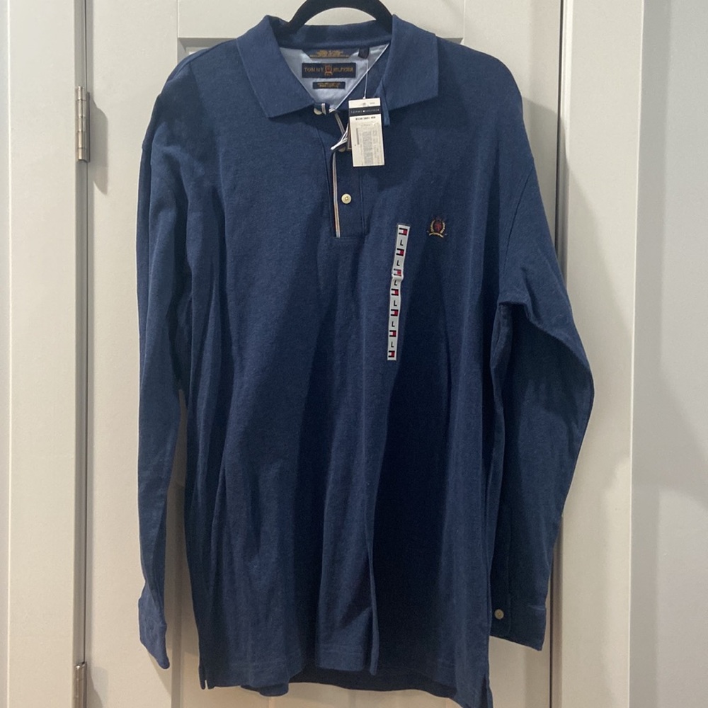 Vintage Tommy Hilfiger polo shirt 100% mercerized Pima cotton men's large NWT